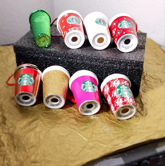 Starbucks Christmas Mini Ceramic Holiday Hanging Cups Ornaments - Picture 8 of 11